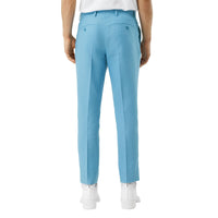 Pantalon de costume en laine et ramie - Blue Topaz
