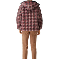Vest à capuche matelassée - Bright Red Check