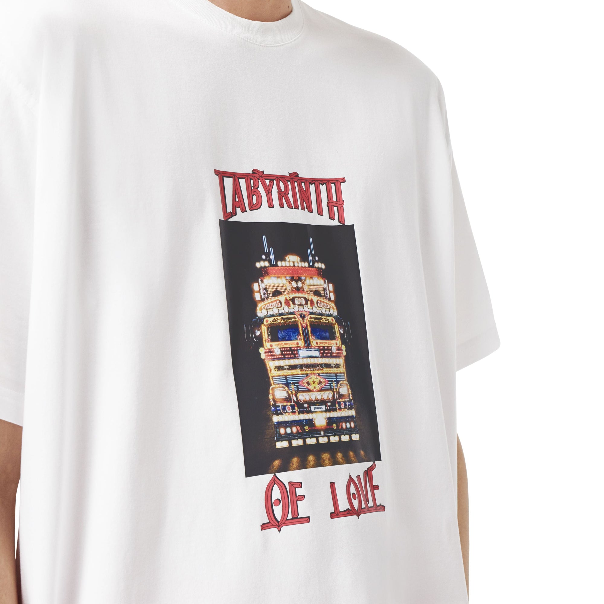 T-shirt en coton à imprimé photo - Optic White