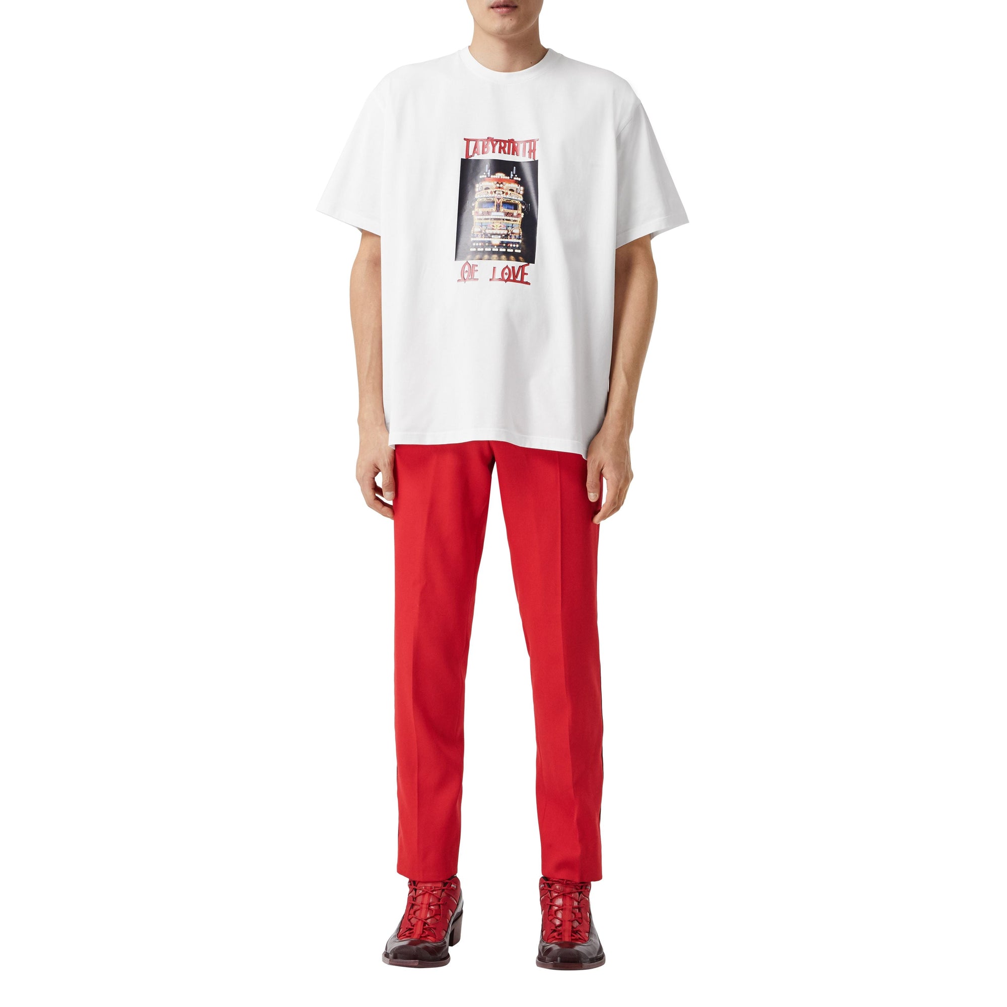 T-shirt en coton à imprimé photo - Optic White