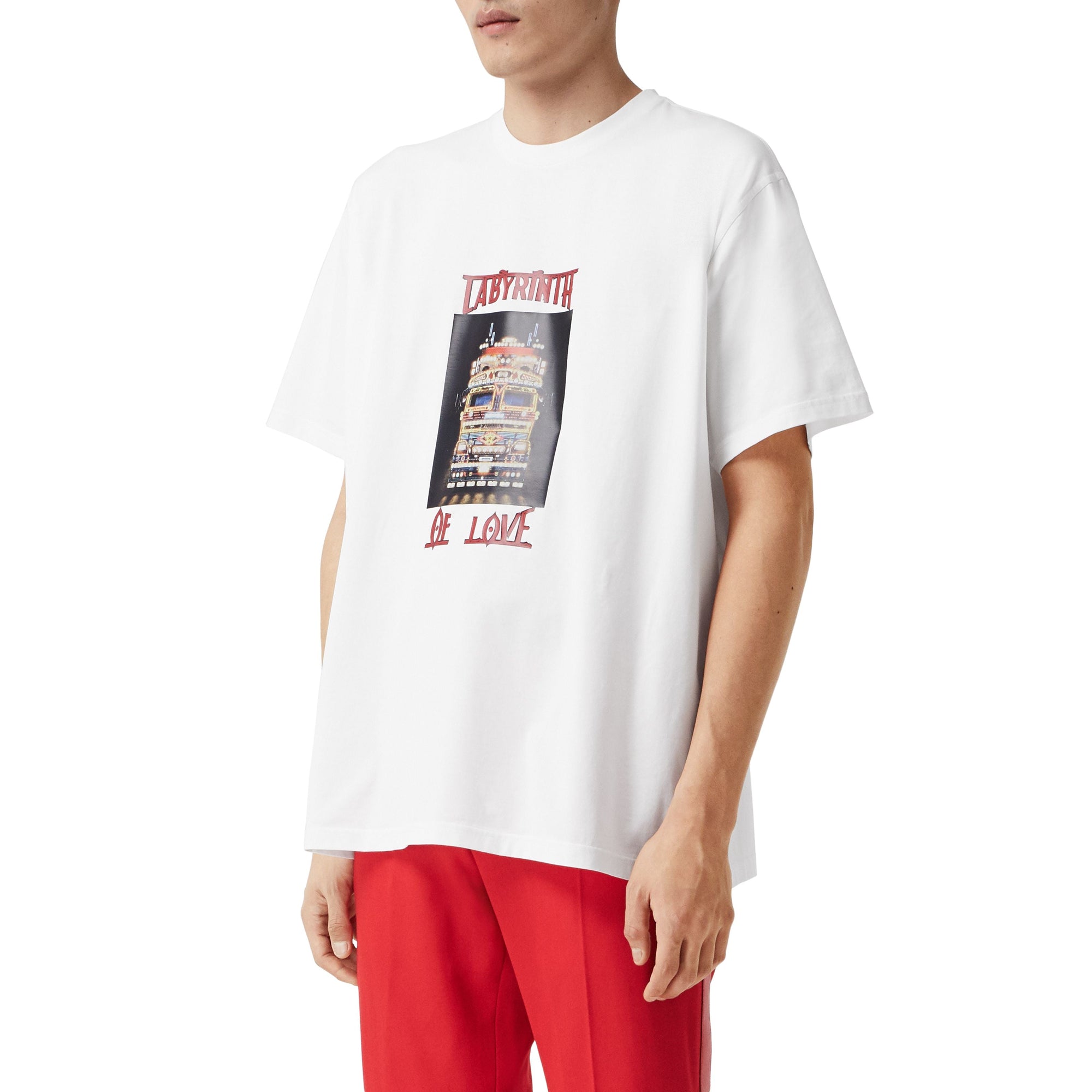 T-shirt en coton à imprimé photo - Optic White