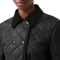 Veste d'équitation matelassée en coton ciré - Black