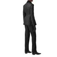 Veste d'équitation matelassée en coton ciré - Black