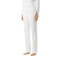 Pantalon tailleur en laine technique avec ceinture - Optic White