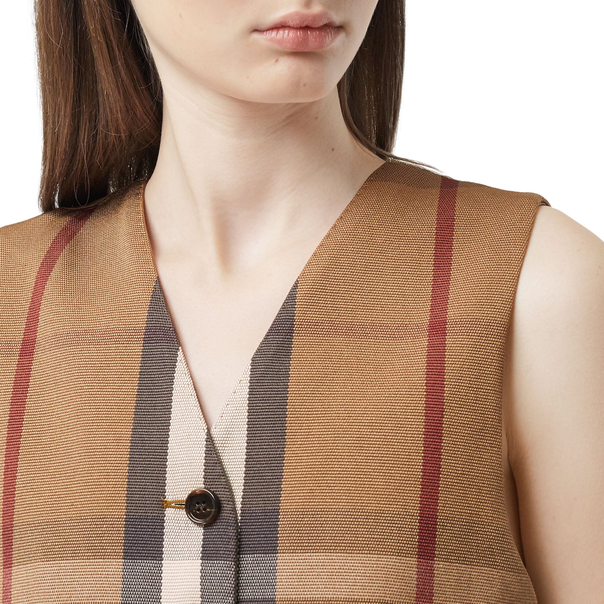 Jodhpurs en jersey stretch check - Dark Mocha