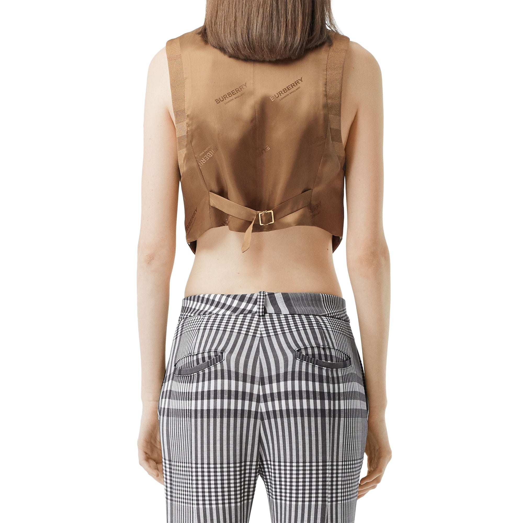 Jodhpurs en jersey stretch check - Dark Mocha
