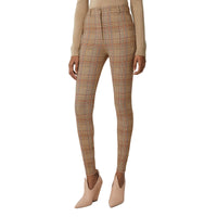 Jodhpur en jersey stretch check - Dark Honey