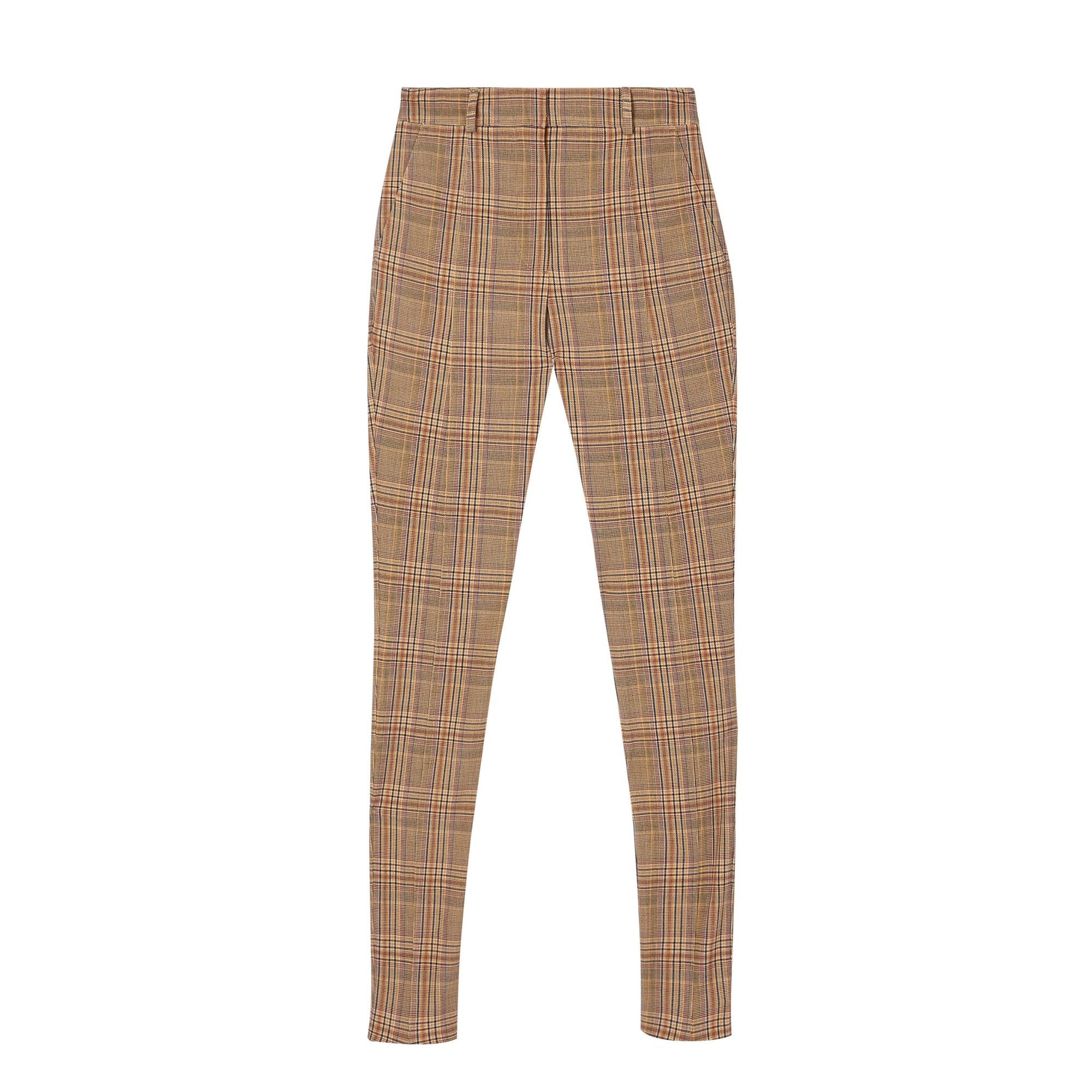 Jodhpur en jersey stretch check - Dark Honey