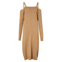 Robe pull déstructurée en laine - Biscuit