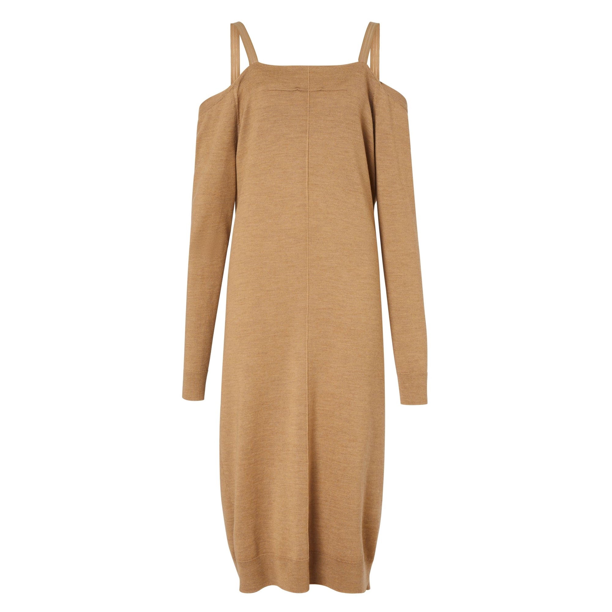 Robe pull déstructurée en laine - Biscuit