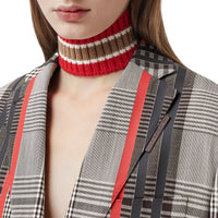 Veste tailleur en laine technique avec basque - Dark Brown