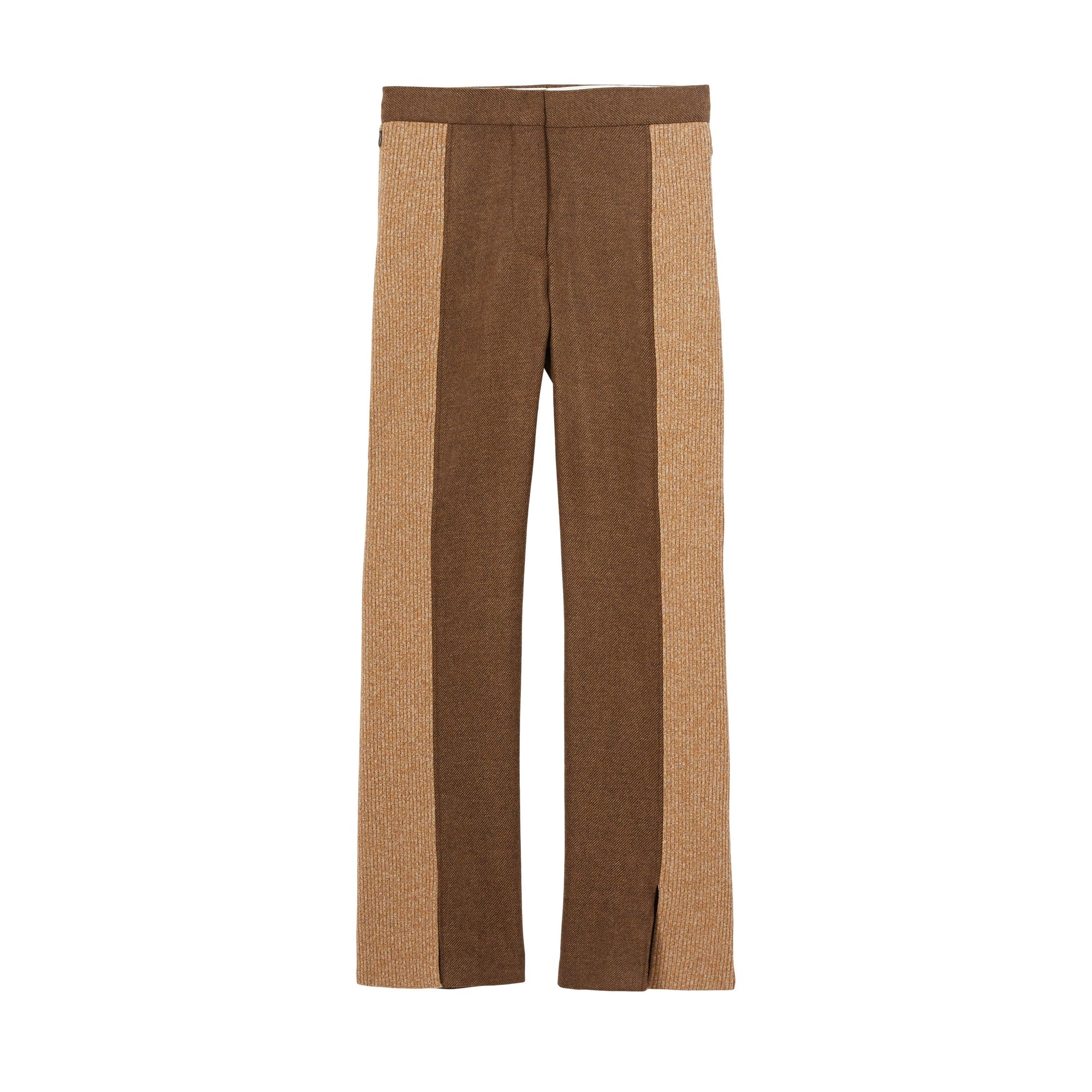 Pantalon tailleur sur mesure en laine et cachemire - Dark Tan