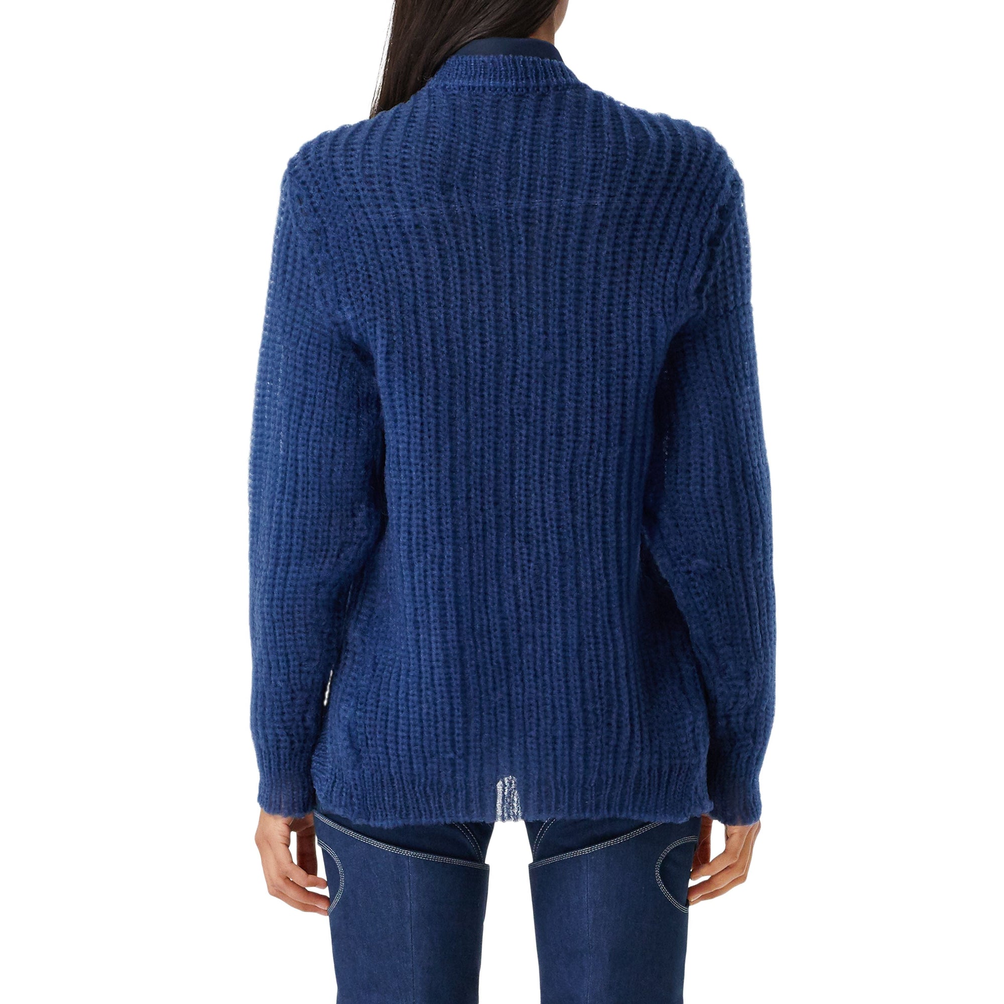 Pull déstructuré en maille technique - Warm Royal Blue