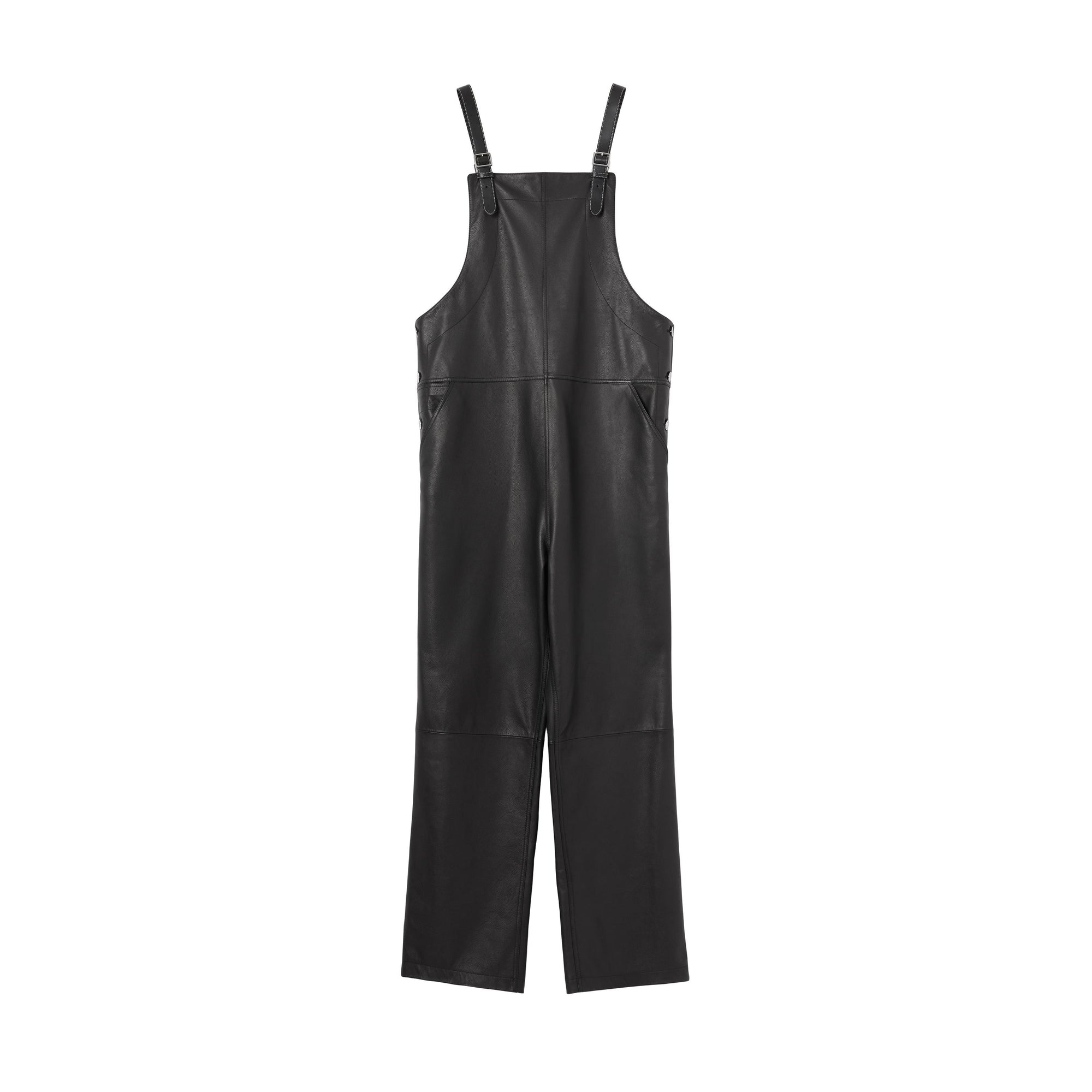 Salopette en cuir avec aileron de requin - Black