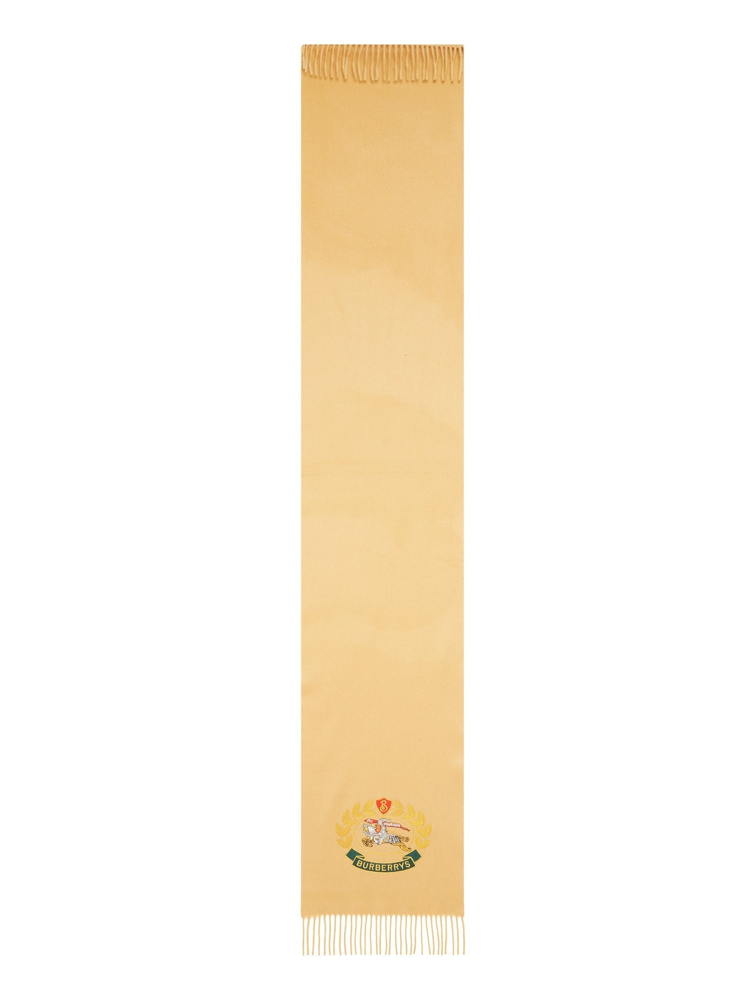 Echarpe classique emblème en cachemire - Jaune Antique