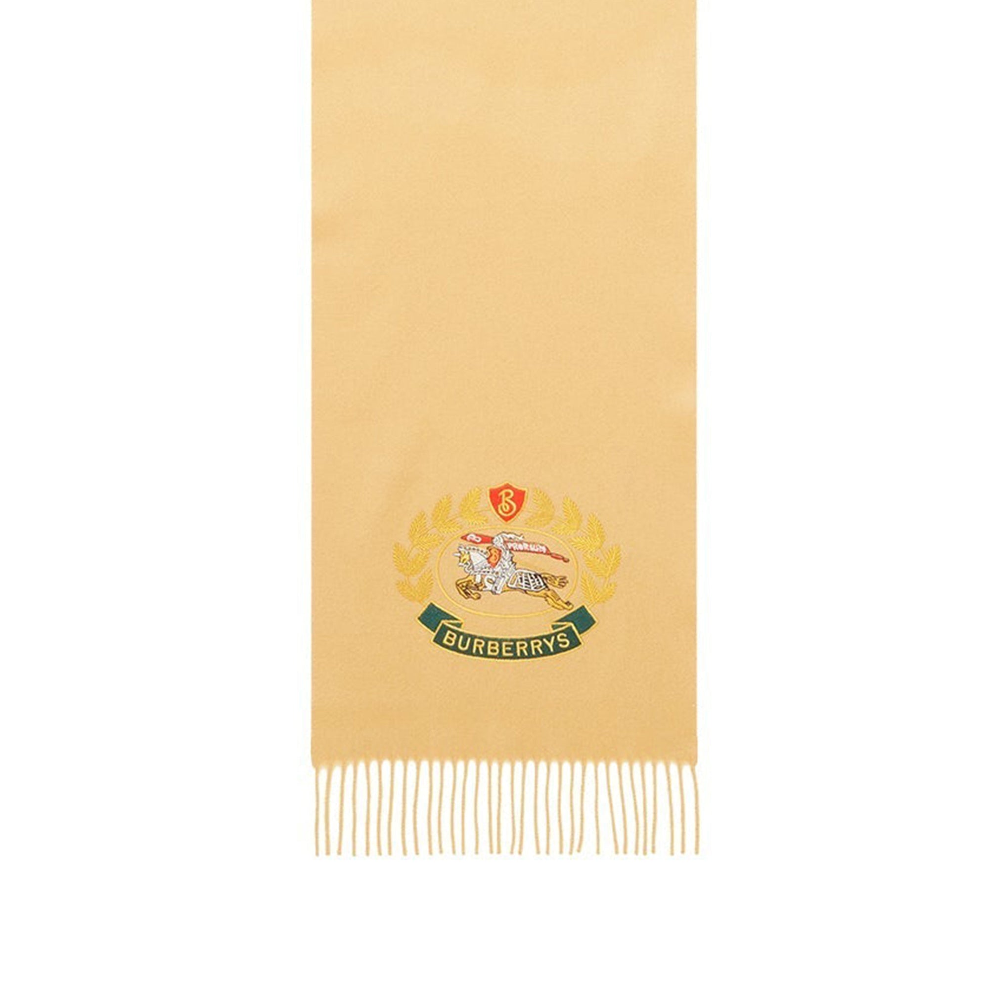 Echarpe classique emblème en cachemire - Jaune Antique
