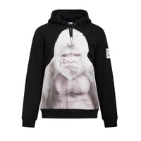 Sweat-shirt à capuche en coton avec imprimé gorille - Black