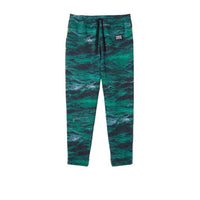 Pantalon de survêtement en coton à imprimé marin avec bandes - Deep Teal