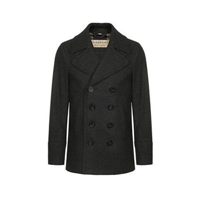 Caban en laine et cachemire - Dark Grey Melange