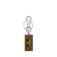 Porte-clés Fendi label - Argent & Marron