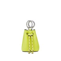Mini sac seau Mon Tresor en cuir - Jaune