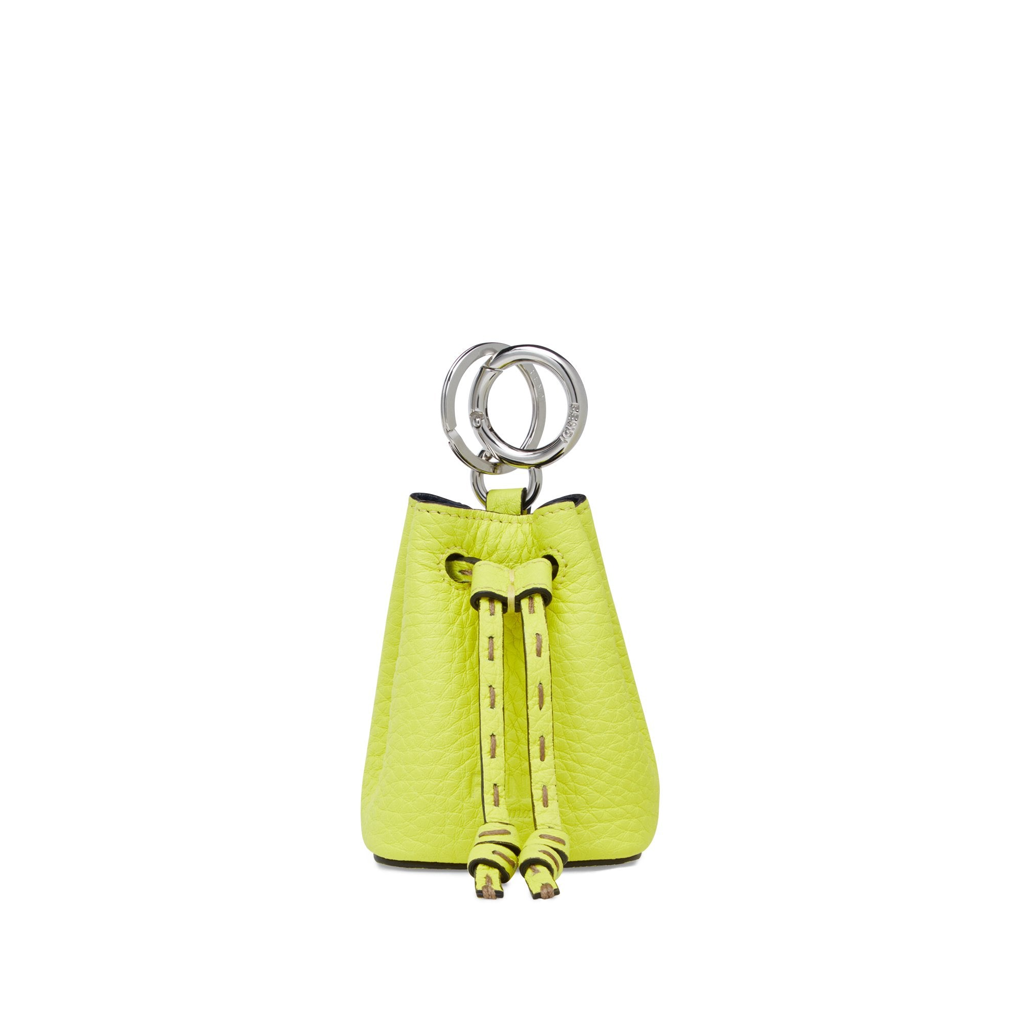 Mini sac seau Mon Tresor en cuir - Jaune