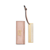 Porte-peigne en cuir - Rose