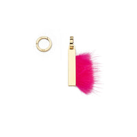 Pendentif Abclick « I » - Doré & Rose