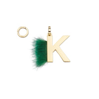 Pendentif Abclick « K » - Doré & Vert