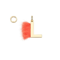 Pendentif Abclick « L » - Doré & Orange