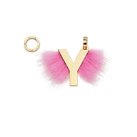 Pendentif Abclick « Y » - Doré & Rose