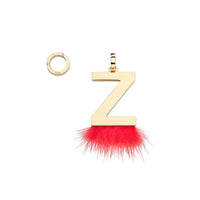 Pendentif Abclick « Z » - Doré & Rouge