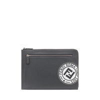 Porte-documents Fendi Stamp en cuir - Gris