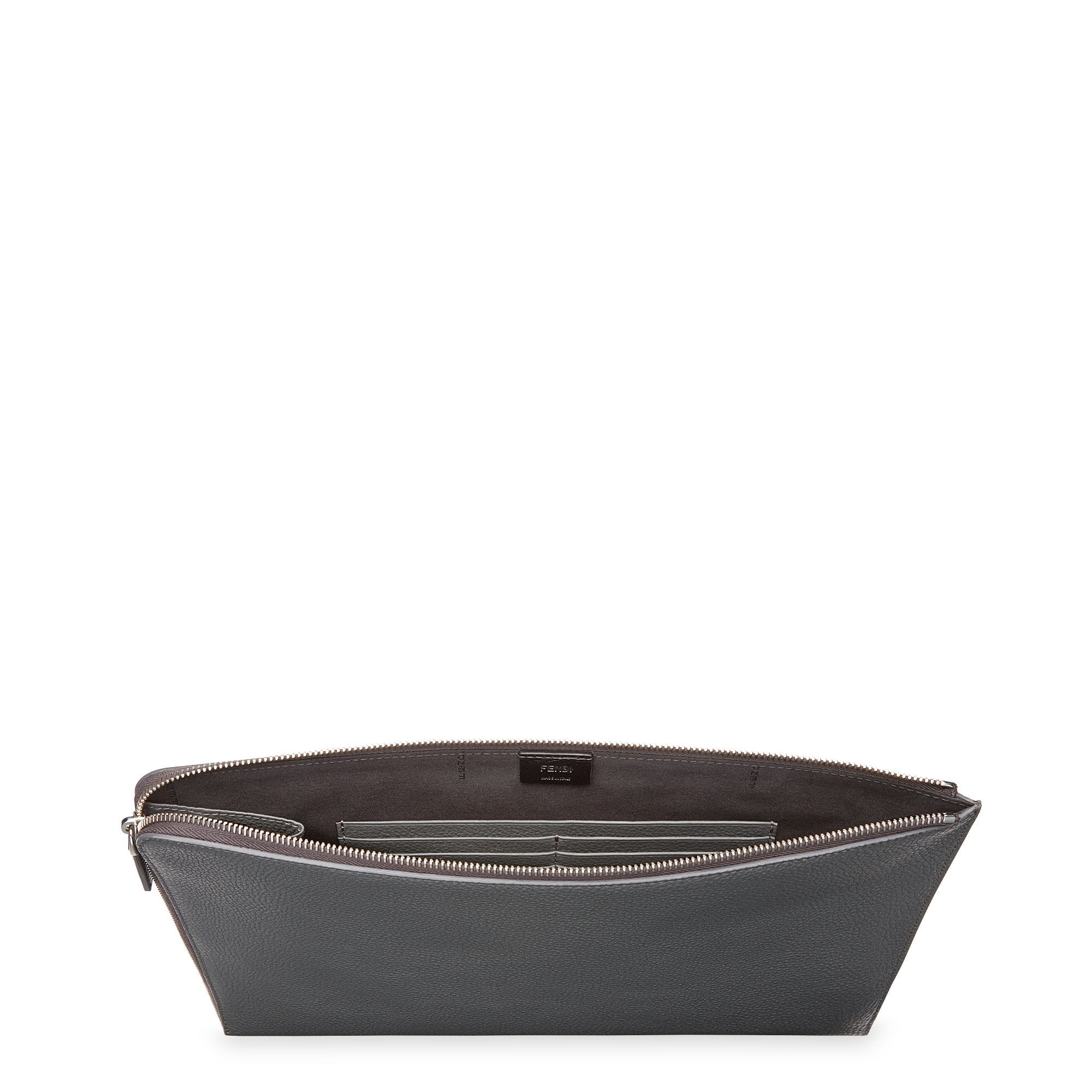 Porte-documents Fendi Stamp en cuir - Gris