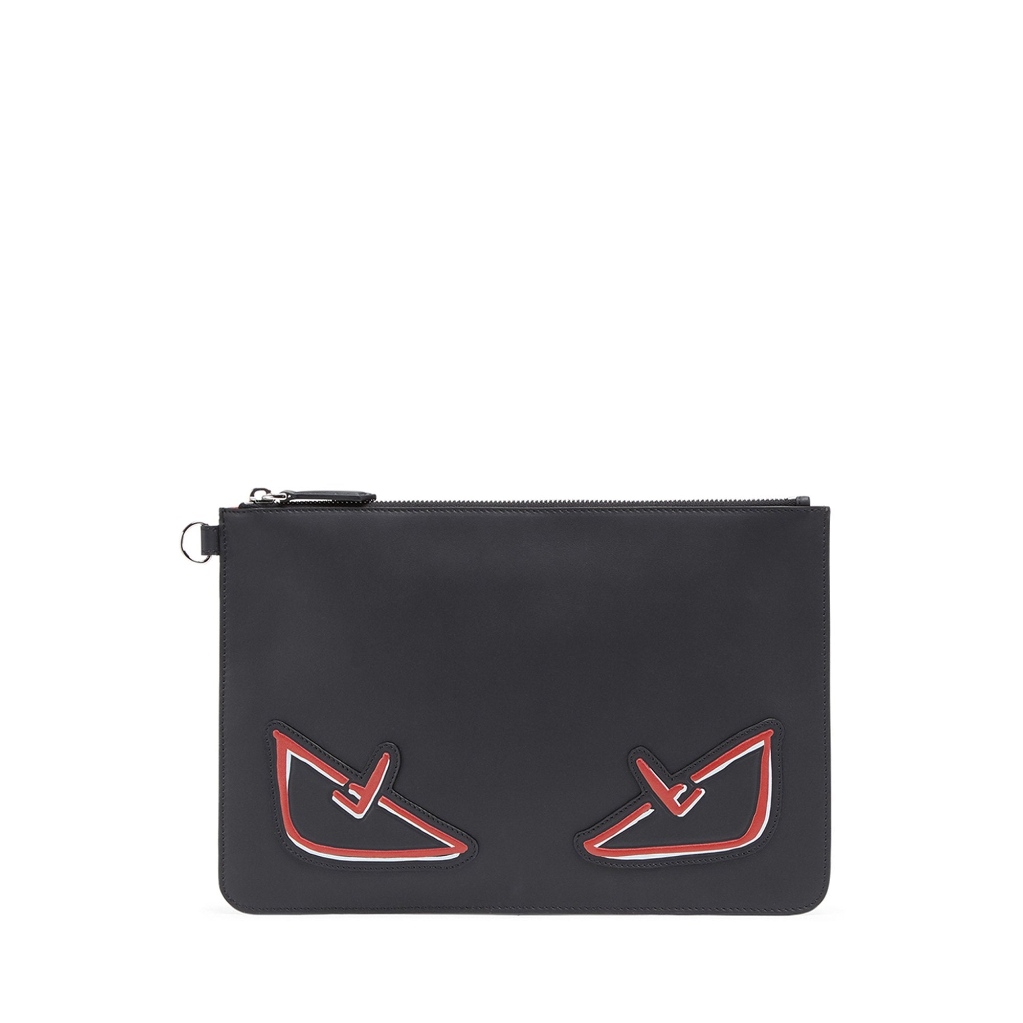 Pochette Bag Bugs en cuir - Noir