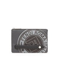 Pochette Fendi stamp en cuir - Gris