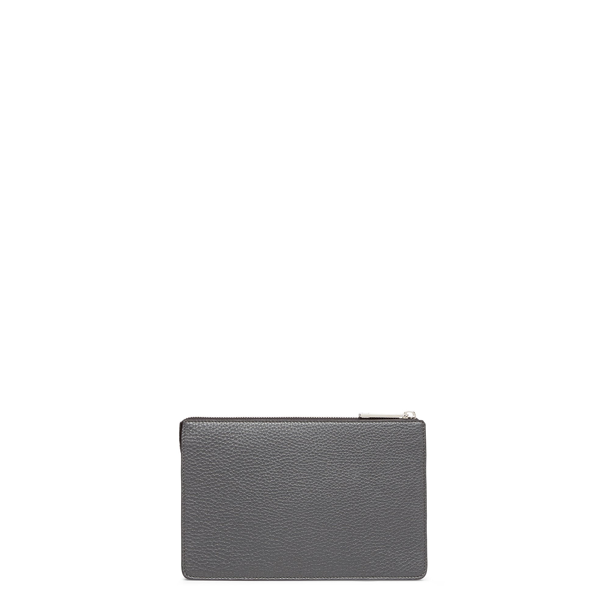 Pochette Fendi stamp en cuir - Gris