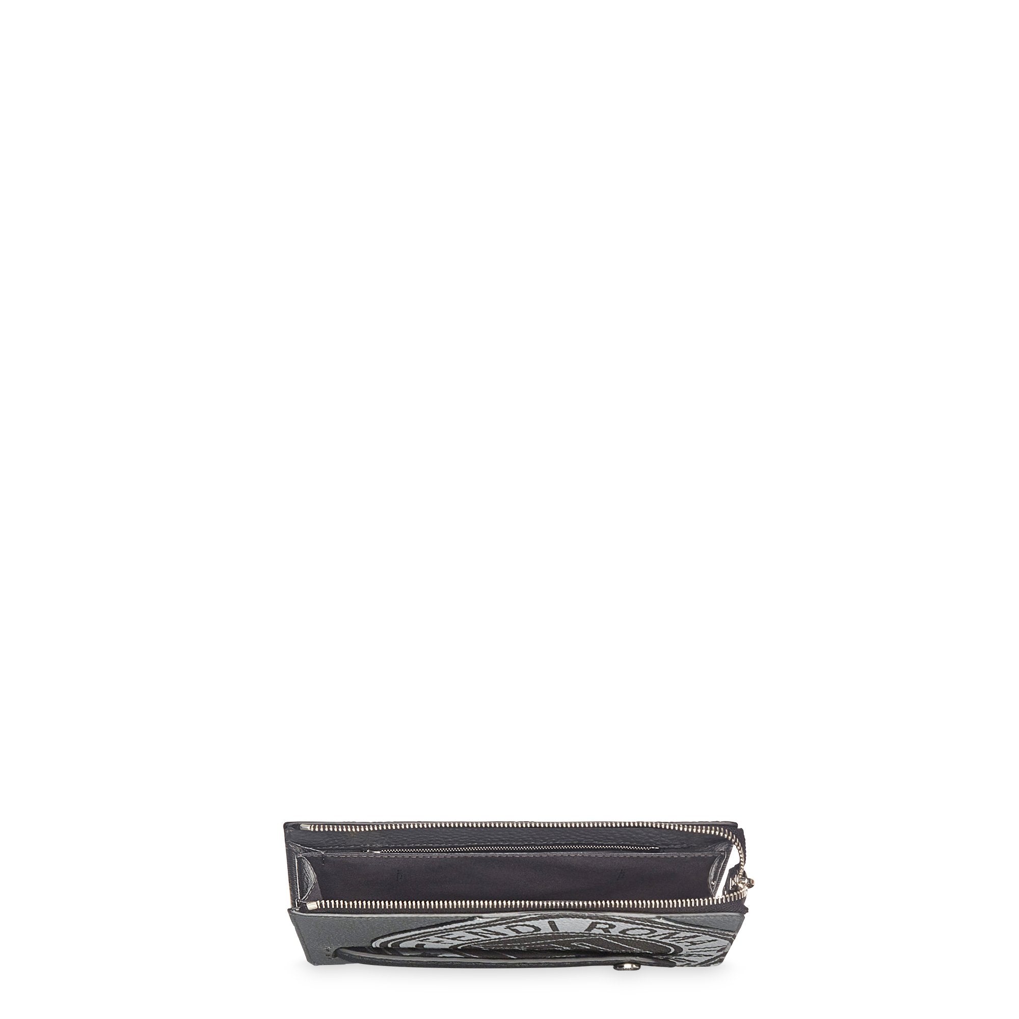 Pochette Fendi stamp en cuir - Gris