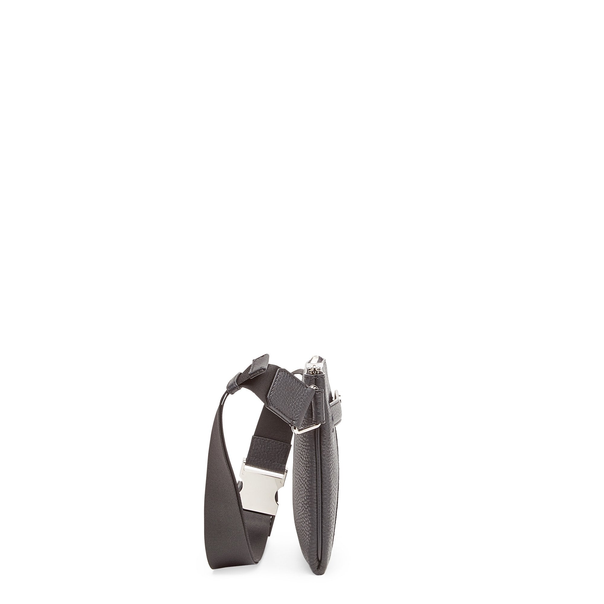 Messenger Fendi Stamp en cuir - Noir