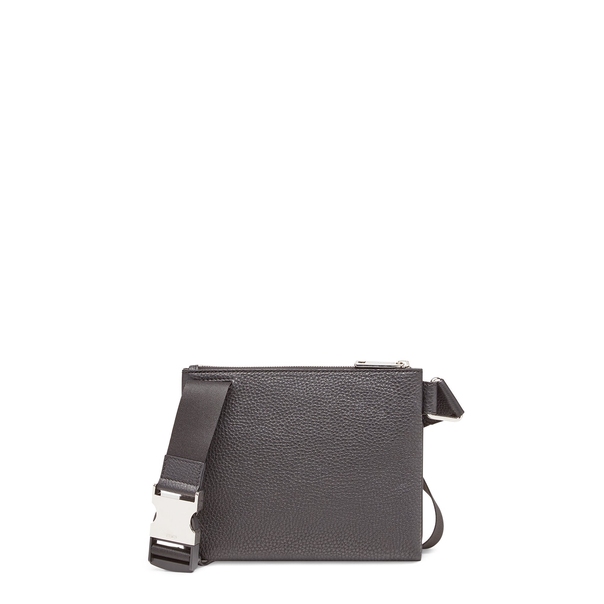 Messenger Fendi Stamp en cuir - Noir
