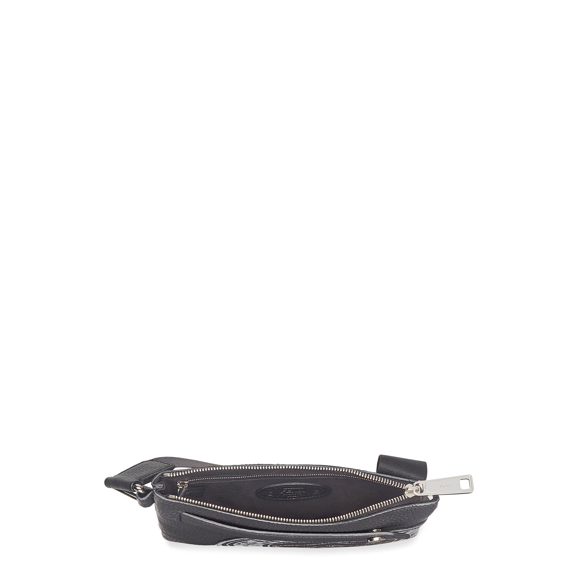 Messenger Fendi Stamp en cuir - Noir