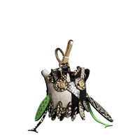 Bijou porte-clés en laine Mavis la Chouette en cachemire - Stone Multi