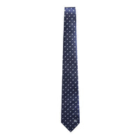 Cravate en soie à pois moderne - Bright Navy