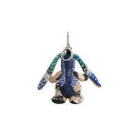 Bijou porte-clés en cachemire Vera le Lièvre - Navy Multi