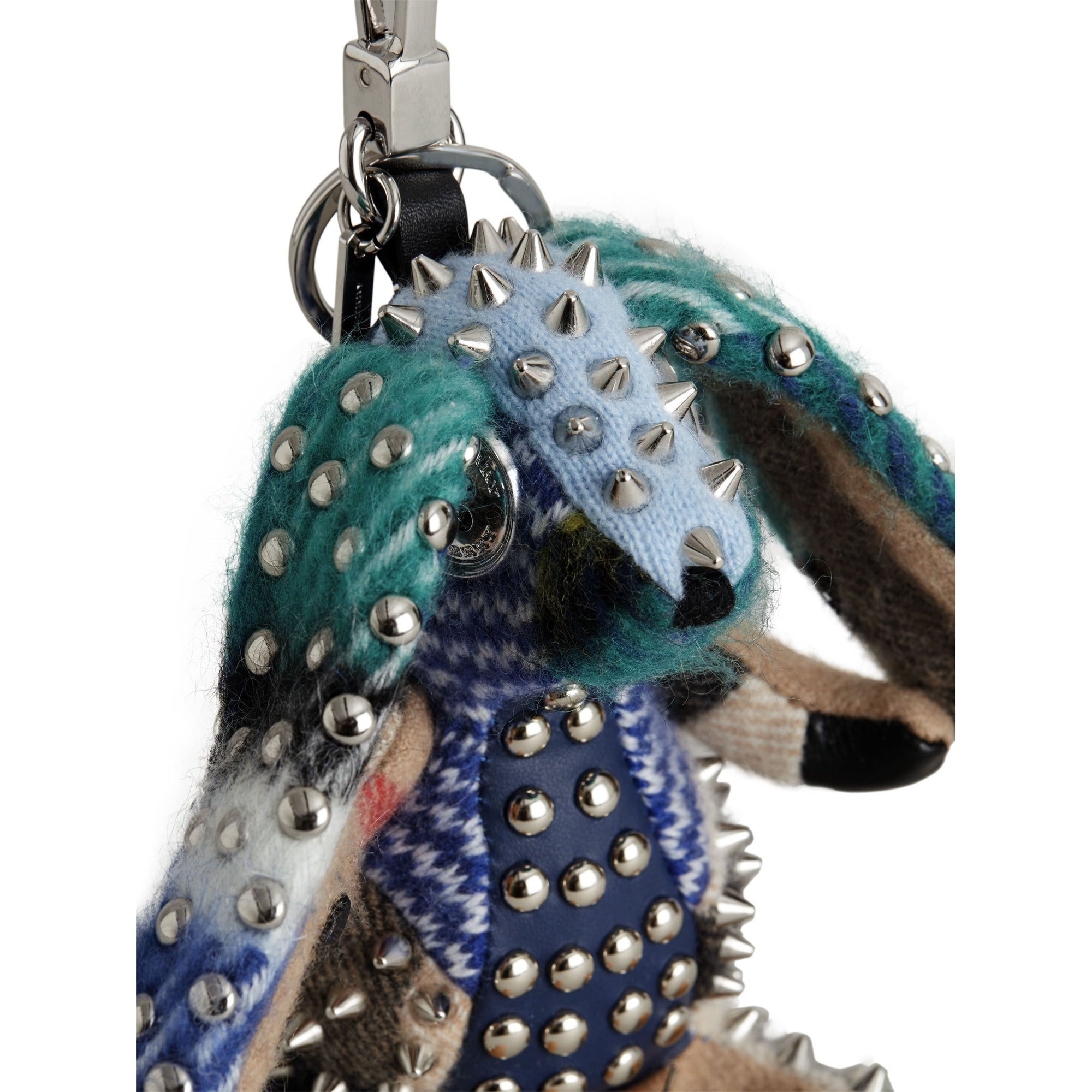 Bijou porte-clés en cachemire Vera le Lièvre - Navy Multi