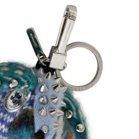 Bijou porte-clés en cachemire Vera le Lièvre - Navy Multi