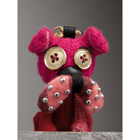 Bijou porte-clés en cachemire Seymour le Bouledogue - Parade Red