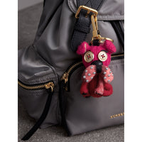 Bijou porte-clés en cachemire Seymour le Bouledogue - Parade Red