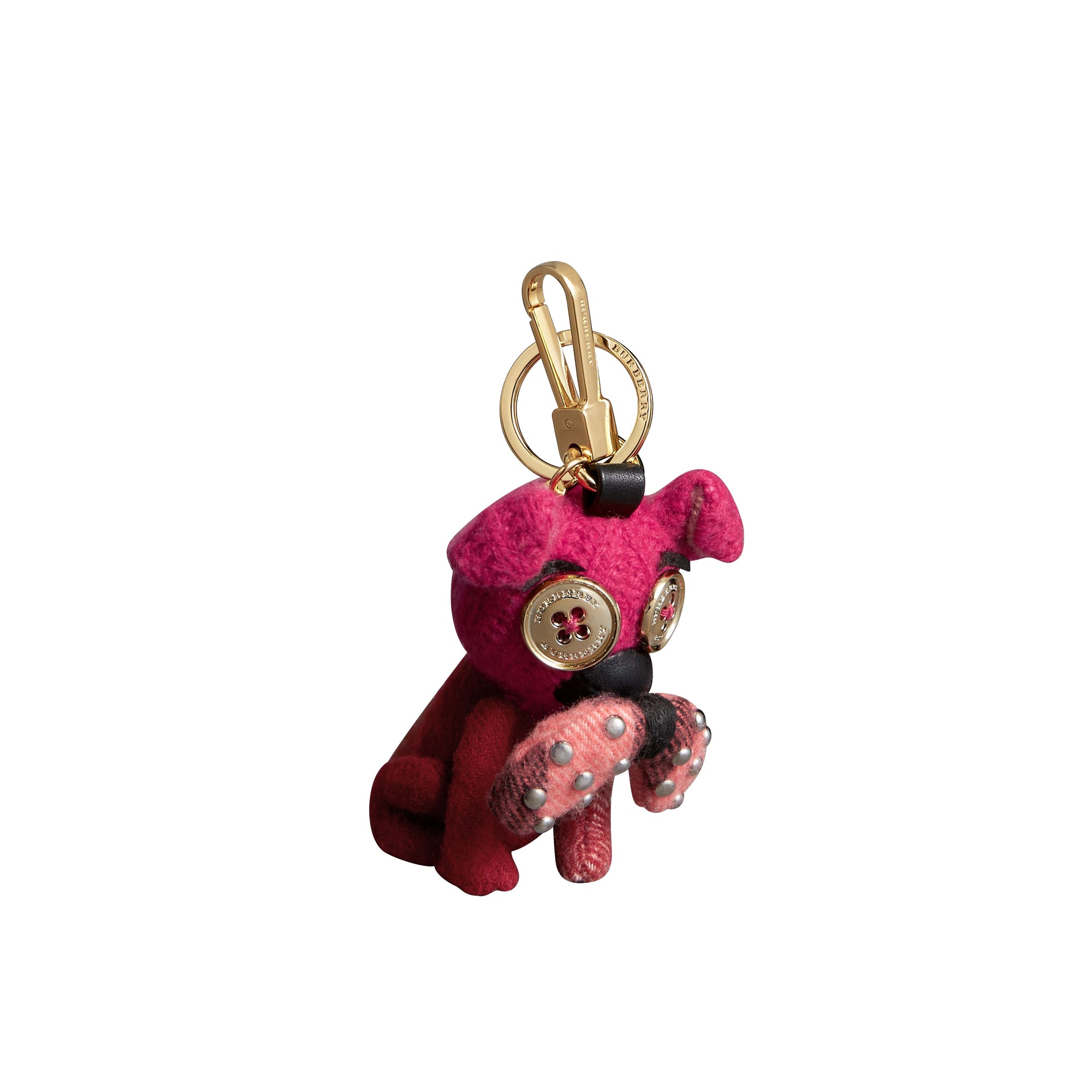 Bijou porte-clés en cachemire Seymour le Bouledogue - Parade Red