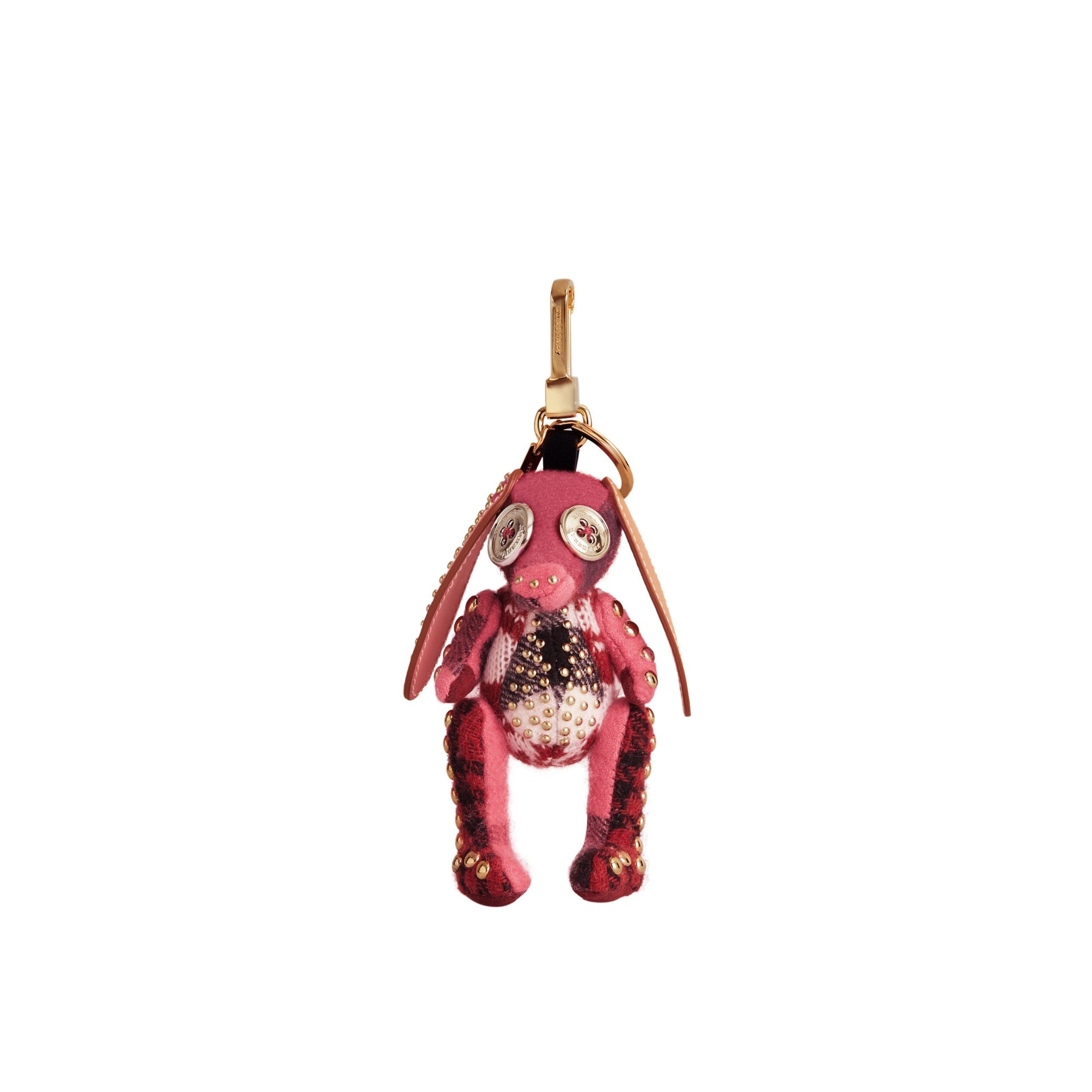 Bijou porte-clés en cachemire Sandra le Basset - Parade Red Multi